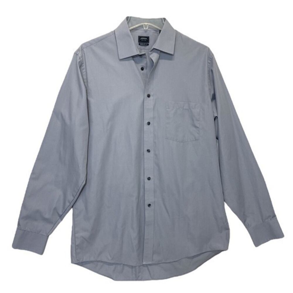Arrow Button Down Shirt Size Medium 15-15.5 34-35 gray long sleeve